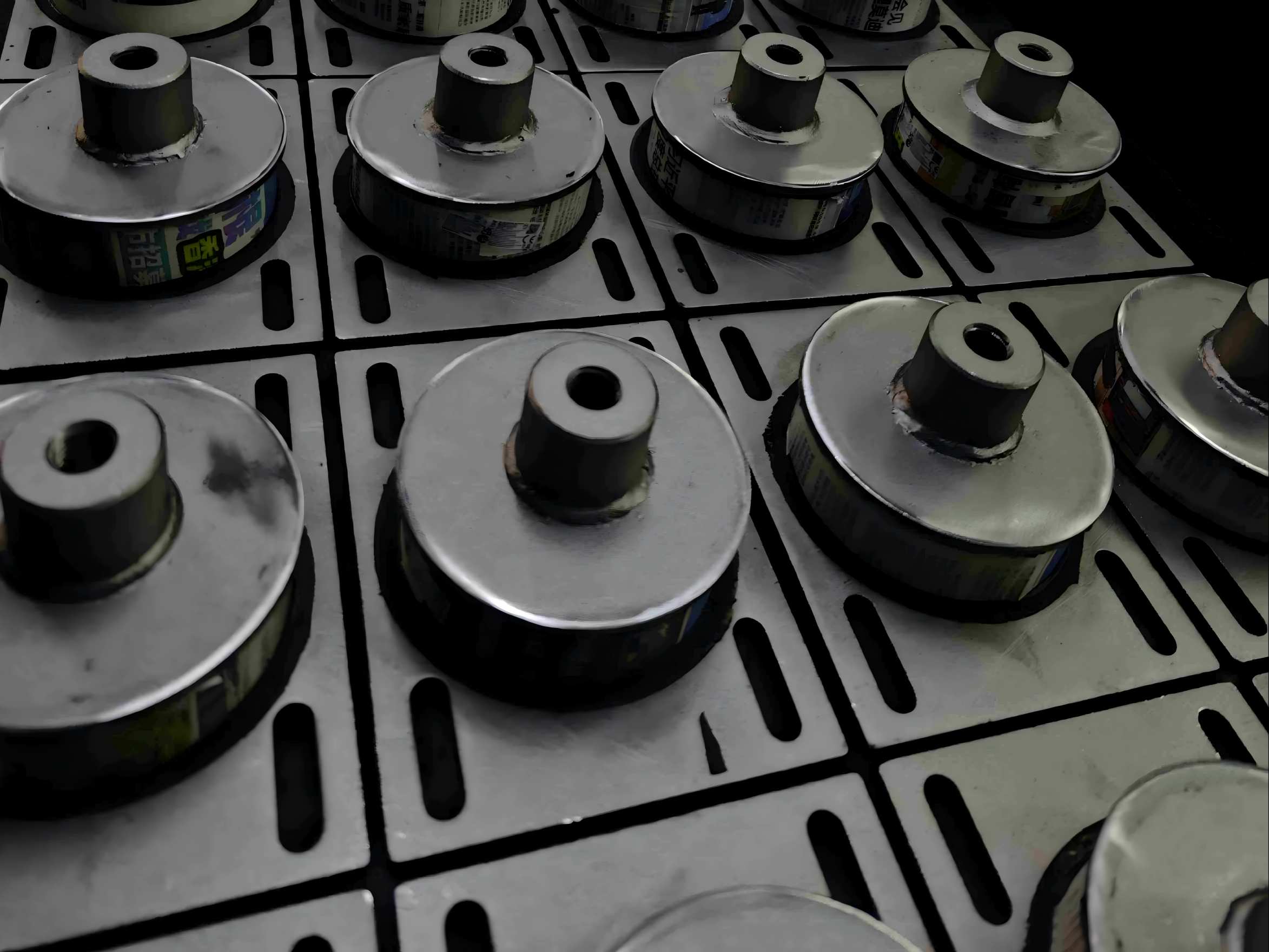 Rubber absorbs vibrations