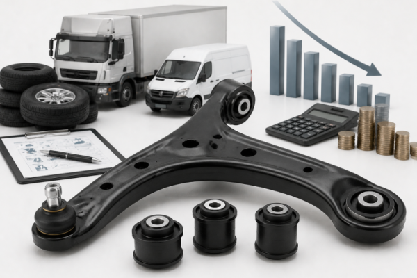 Control Arm with Rubber Bushing